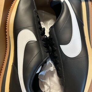 Nike Cortez Men's Black/White Sneakers with Gum Medium Brown Sole